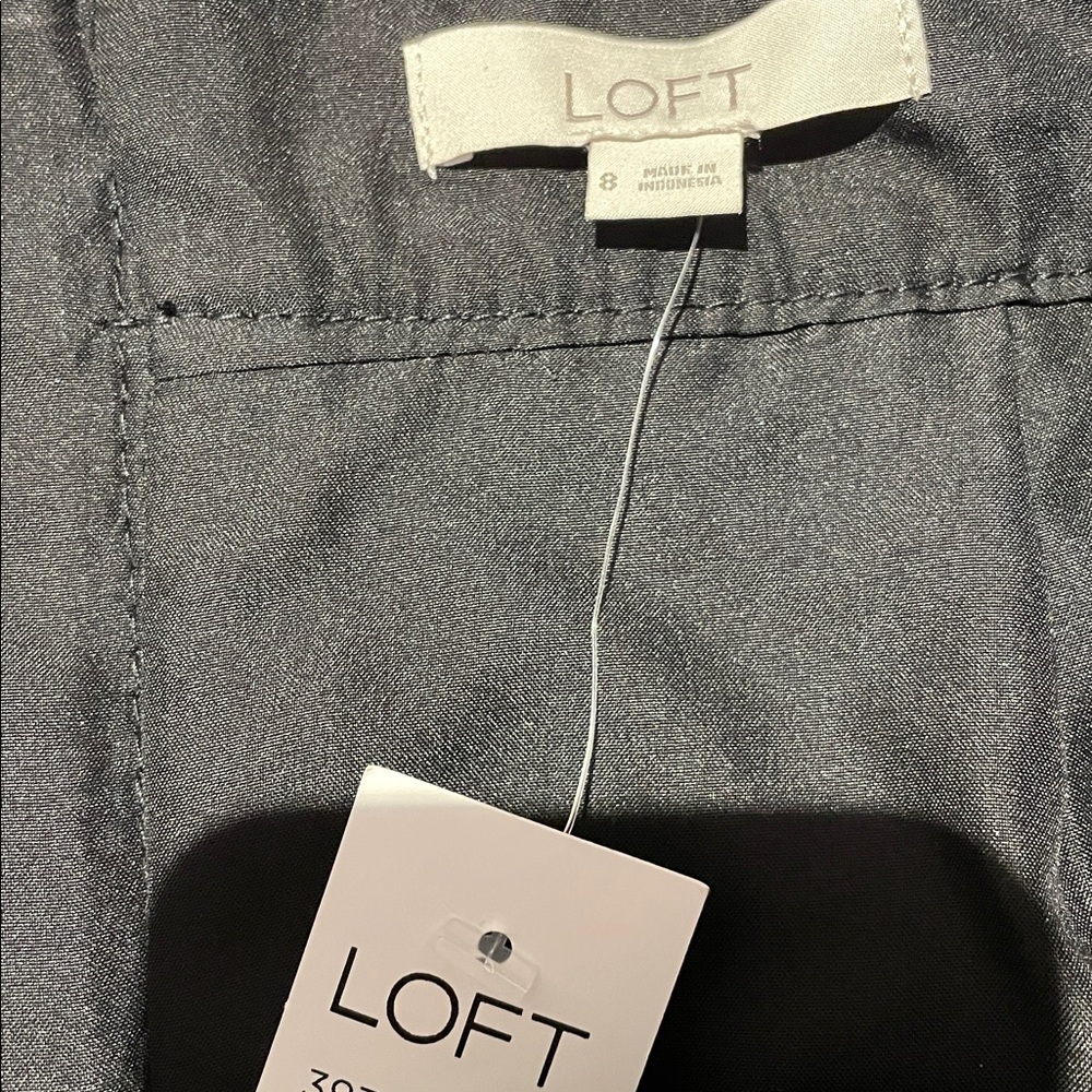 LOFT Black Croc-Embossed Mini Skirt - Picture 4 of 9